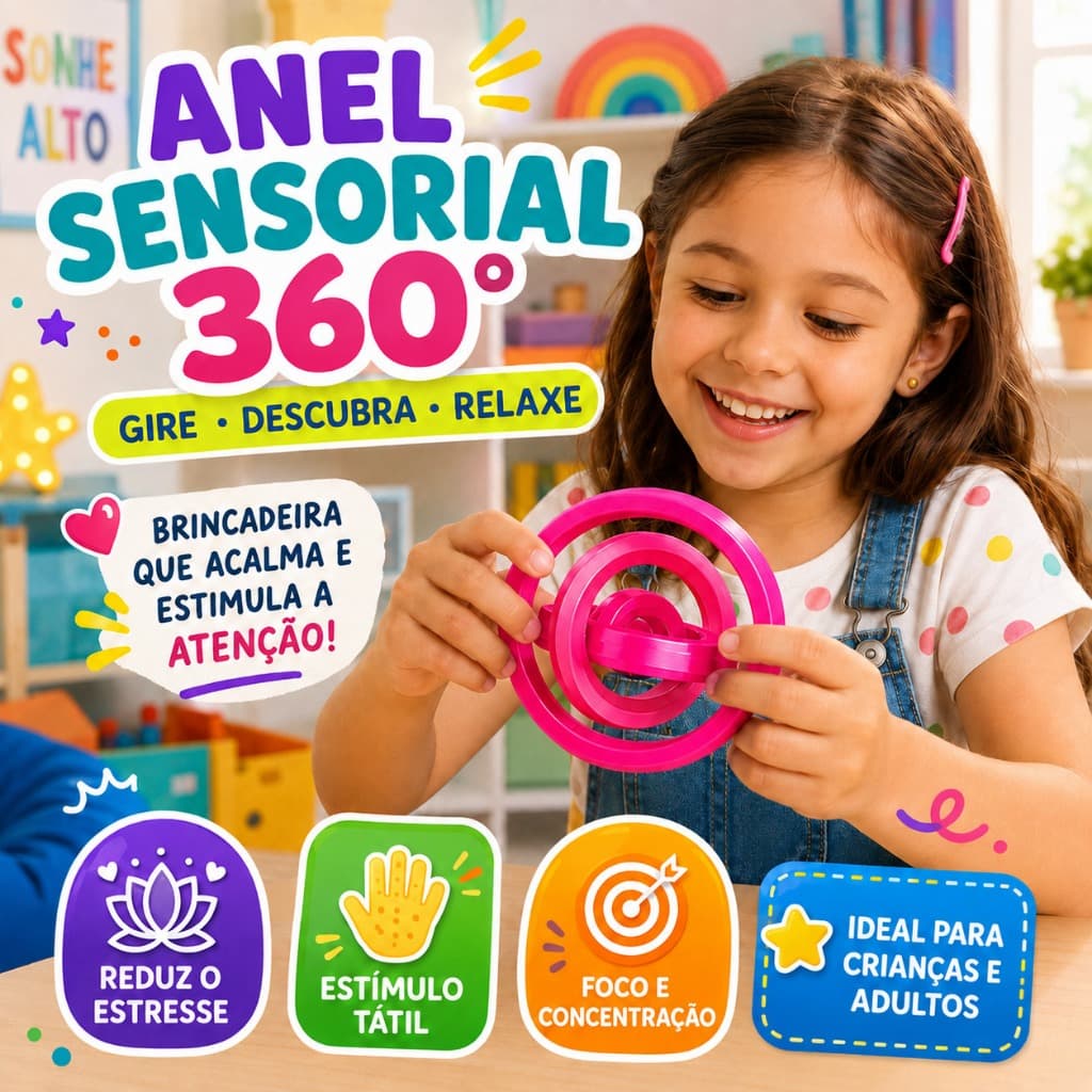 Recurso Terapêutico Giro Orbital | Autismo TEA TDAH Ansiedade | Foco Concentração | Brinquedo Sensorial