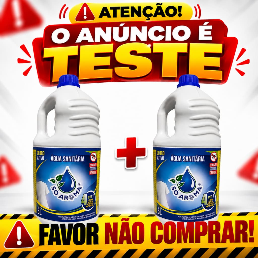 Água Sanitária 5 Litros 2 litros 1 litro  Limpeza Pesada Desinfetante Bactericida Uso Doméstico Só Aroma