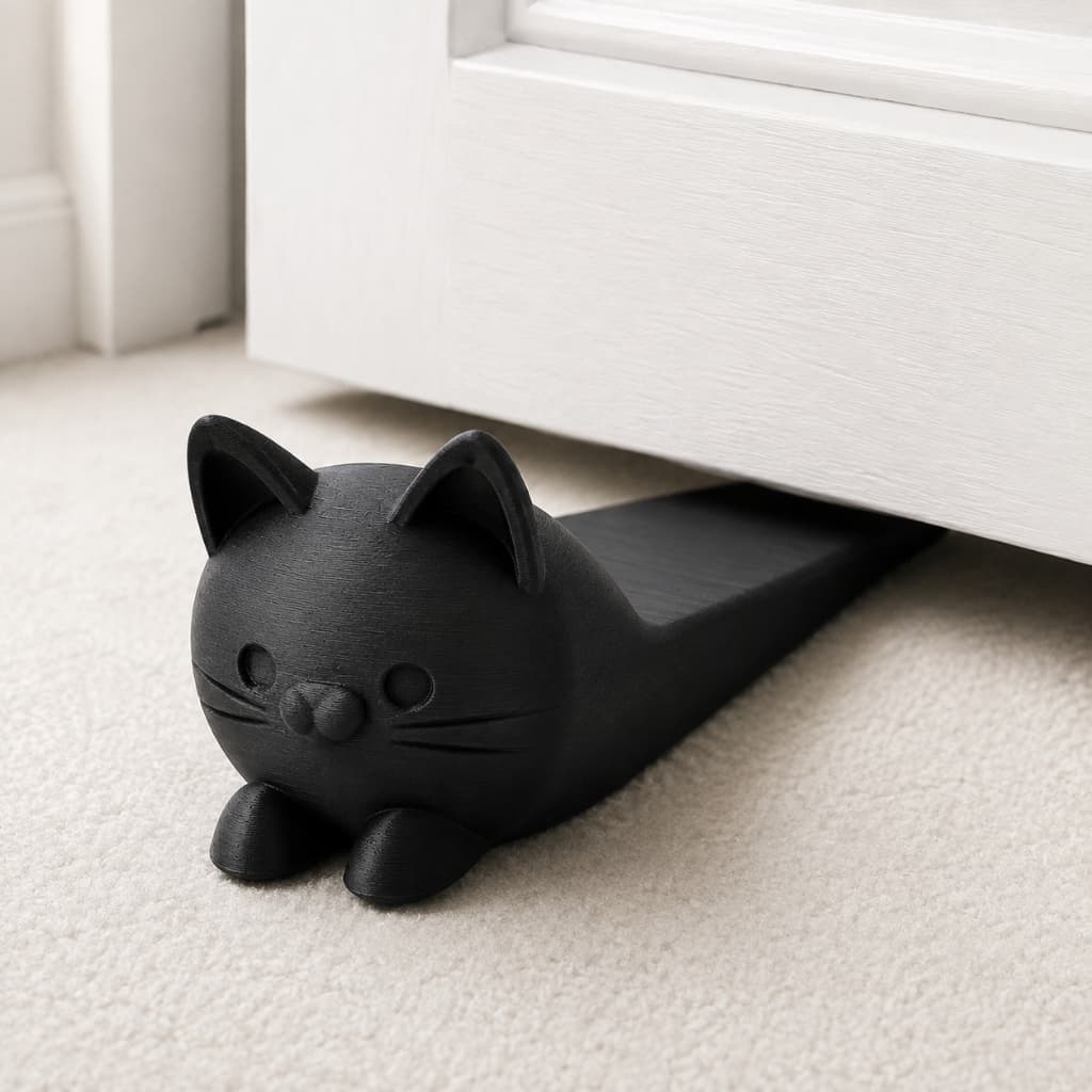 Suporte Trava Porta Gatinho Aparador Peso Cunha Calço Divertido Anti impacto
