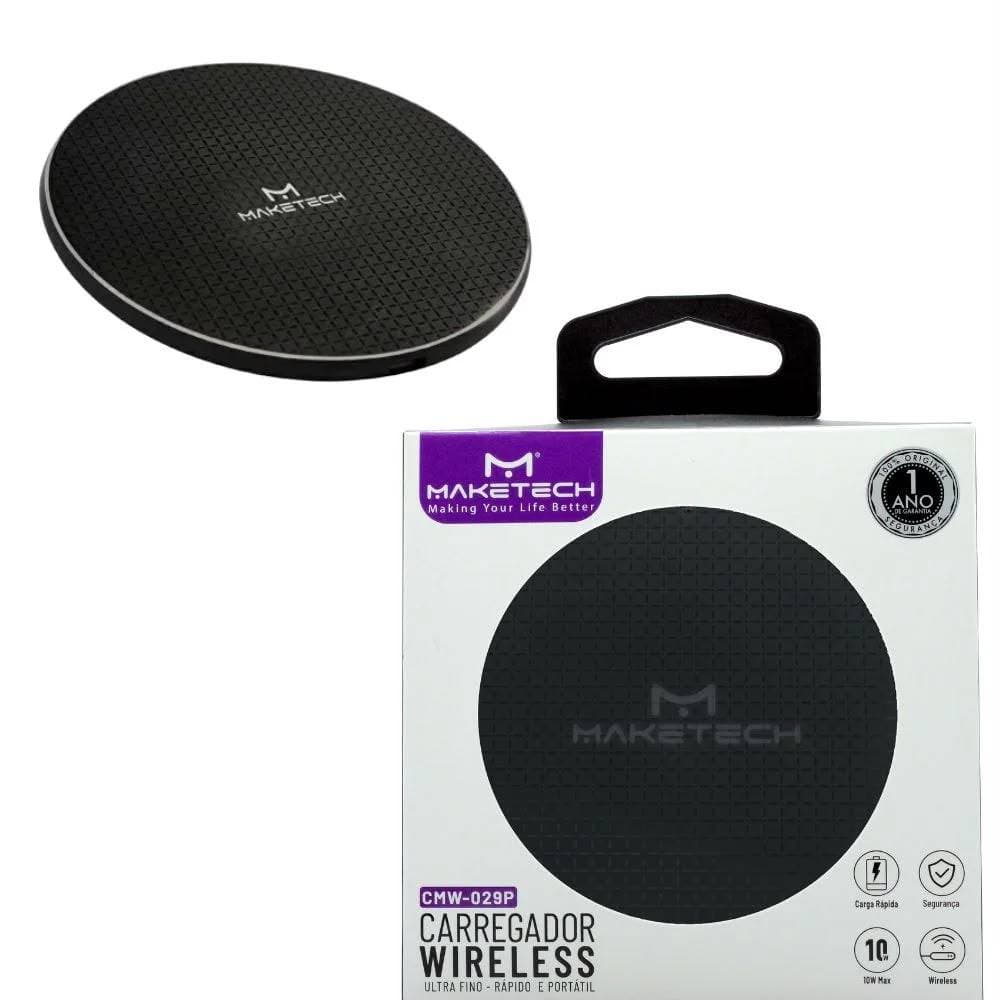 Carregador Sem Fio por Indução 10W CMW- 029 Preto MAKETECH-552705
