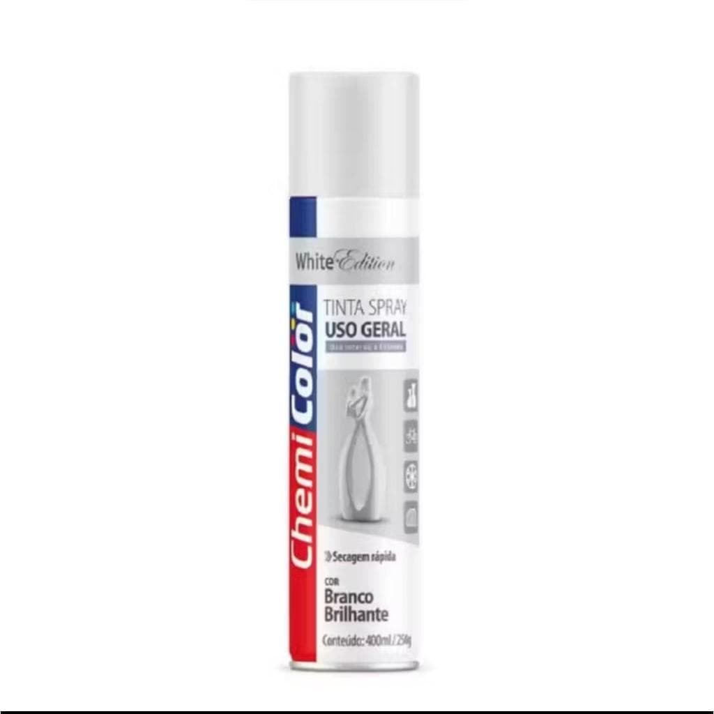 Tinta Spay Branco Brilhante 400ml