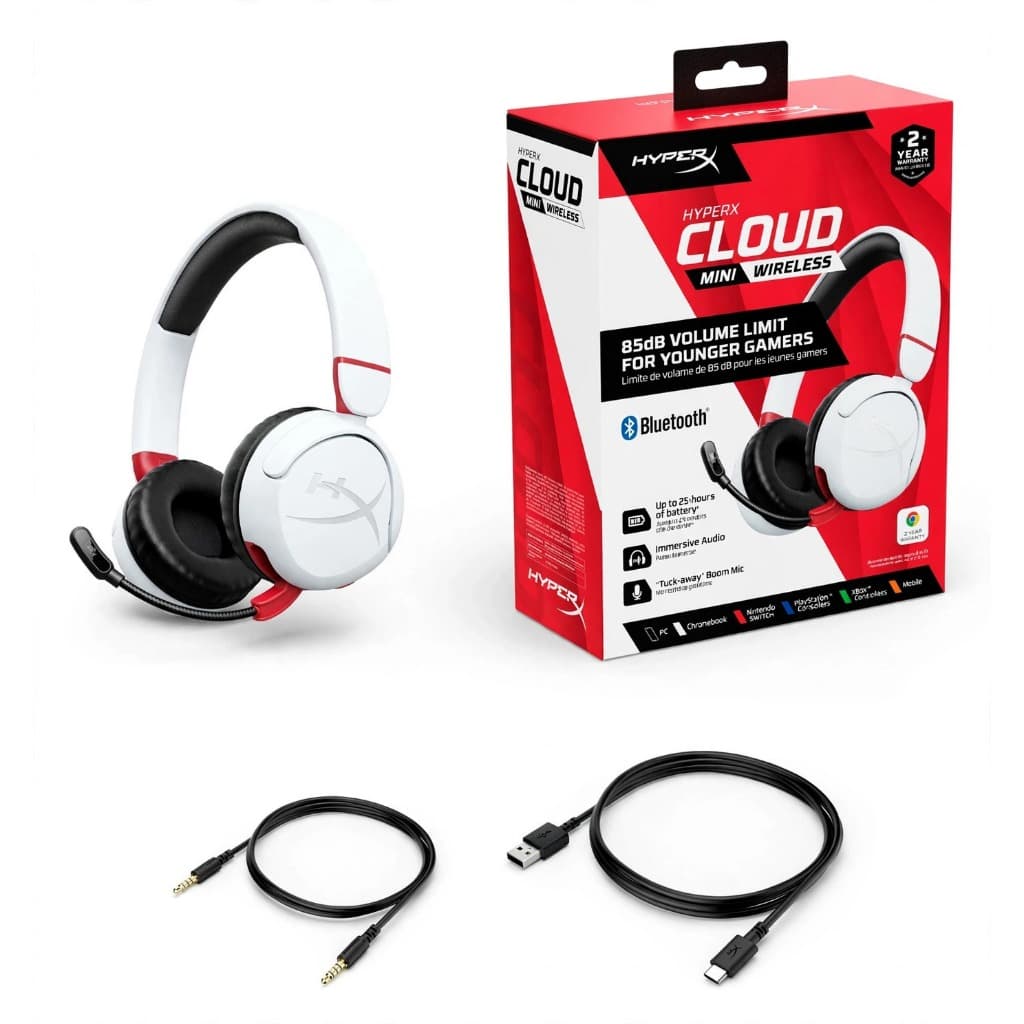 Headset Gamer Hyperx Cloud Branco P2 Com Fio Microfone Integrado Confortavel 25h P3 PC Notebook Celular PS4 PS5 Xbox