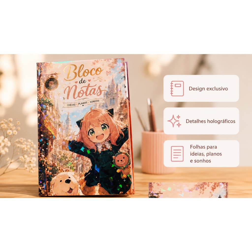 Bloco de notas personalizado c/ dois tamanho de bloco