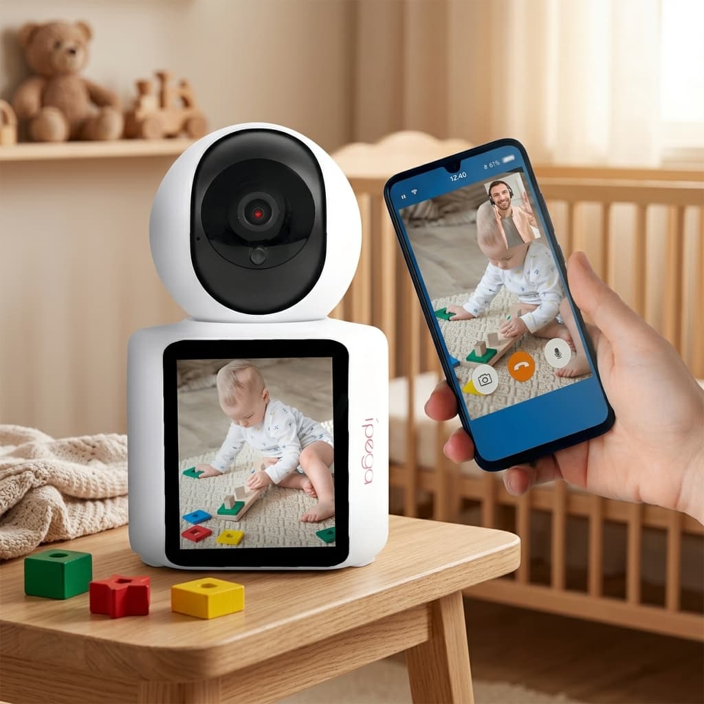 Babá Eletrônica Ipega WiFi Full HD Visão Noturna PTZ Modelo KP-CA204