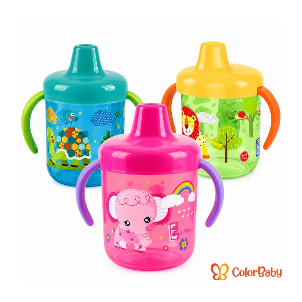 Copo de Treinamento/Transição Infantil para Bebês e Crianças 260ml - ColorBaby