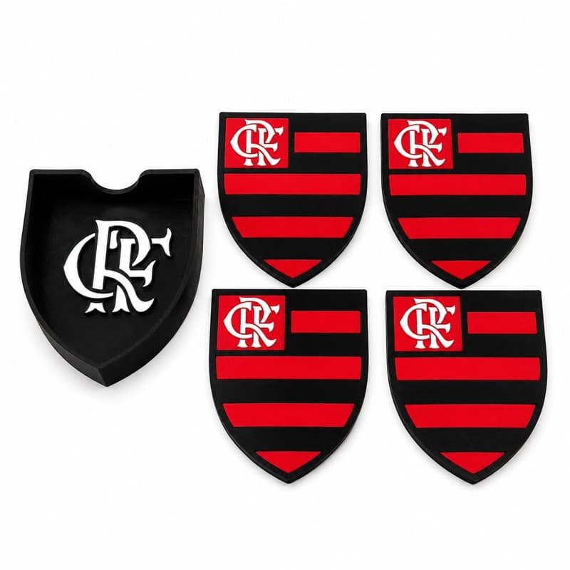 Kit 4 Suportes para Copos Personalizados + Porta Suporte para Bar, Mesa e Churrasco