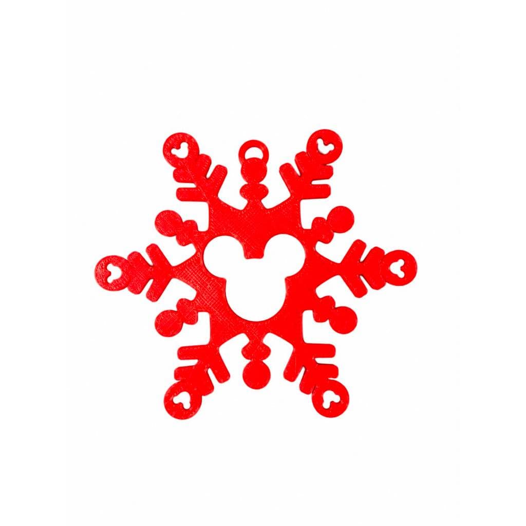 Enfeite de Natal Floco de Neve Mickey Natalino Decoração Árvore de Natal Enfeite Temático