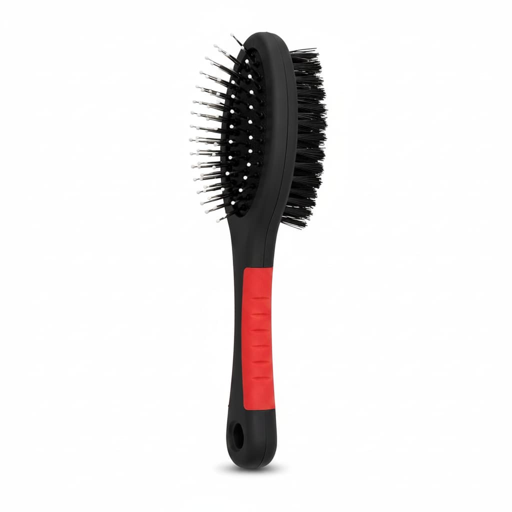 Escova Pet Dupla Face Rasqueaderira 21cm Para Cães Gatos Remove Pelos Mortos Banho Tosa PetShop Casa