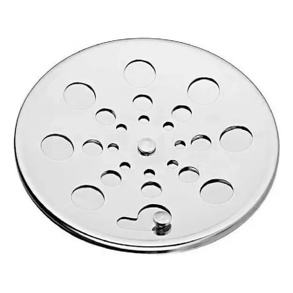 Tampa Ralo Grelha Redonda 15cm Inox Redonda Abre/ Fecha Rotativo