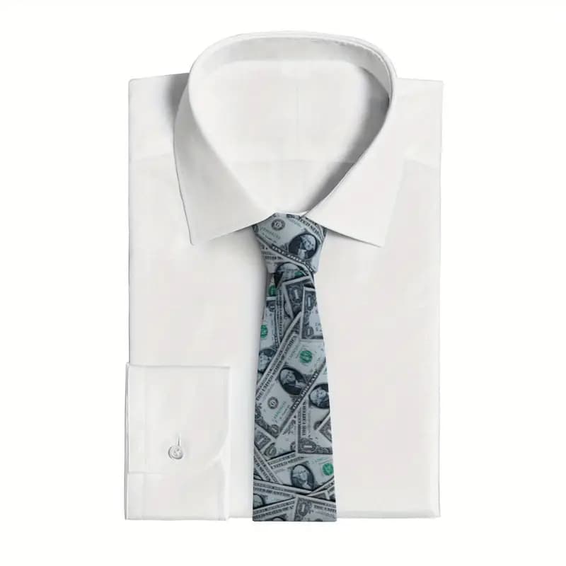RAZZOU Gravata Masculina Para Cortar Hora da Gravata Dolar Casamento Noivo