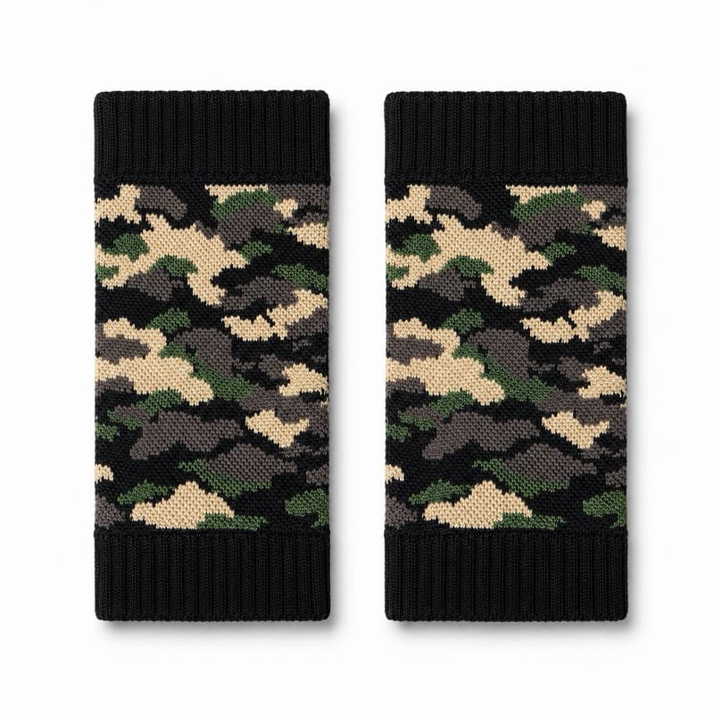 Munhequeira Canelada Camuflada Verde Militar Crossfit Cross Training Seca Suor Academia
