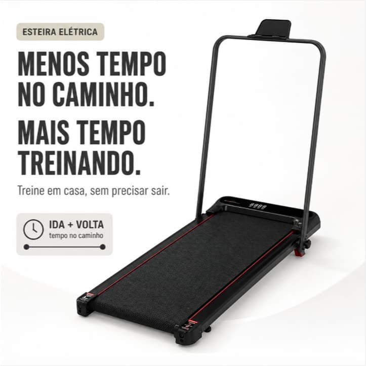 Esteira Elétrica Compacta para Casa – Treine sem Perder Tempo Indo à Academia