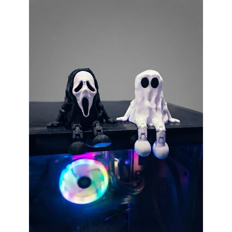 Fantasminha e Ghostface Decoração Setup Gamer Quarto Geek 3d