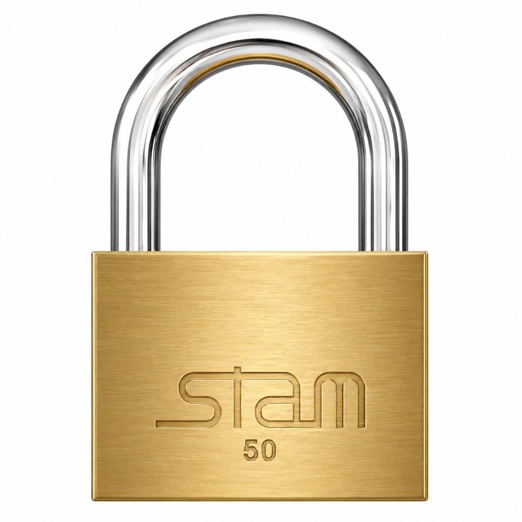 Cadeado De Latão Stam 50mm - Dourado
