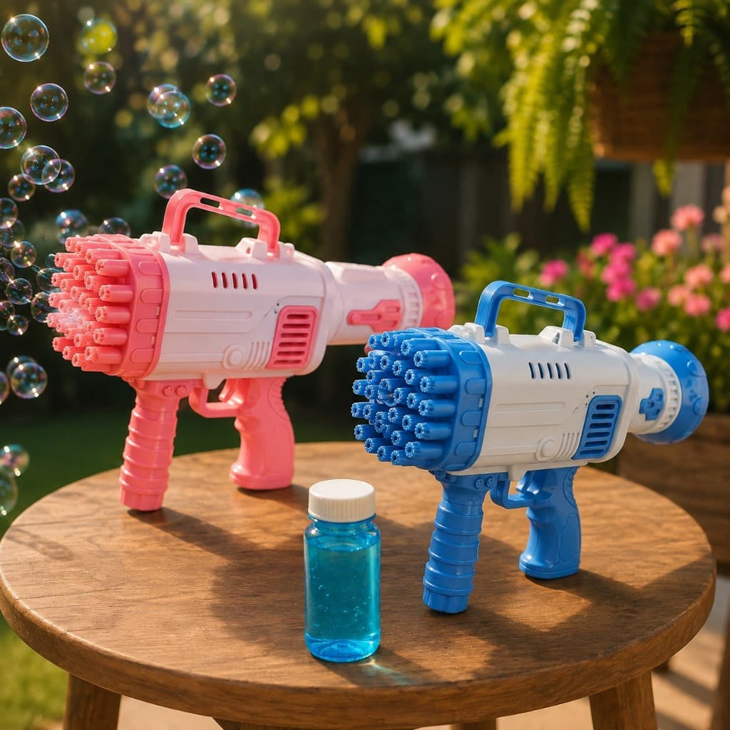 PISTOLA DE BOLHAS AUTOMÁTICA — A FAVORITA DAS CRIANÇAS!