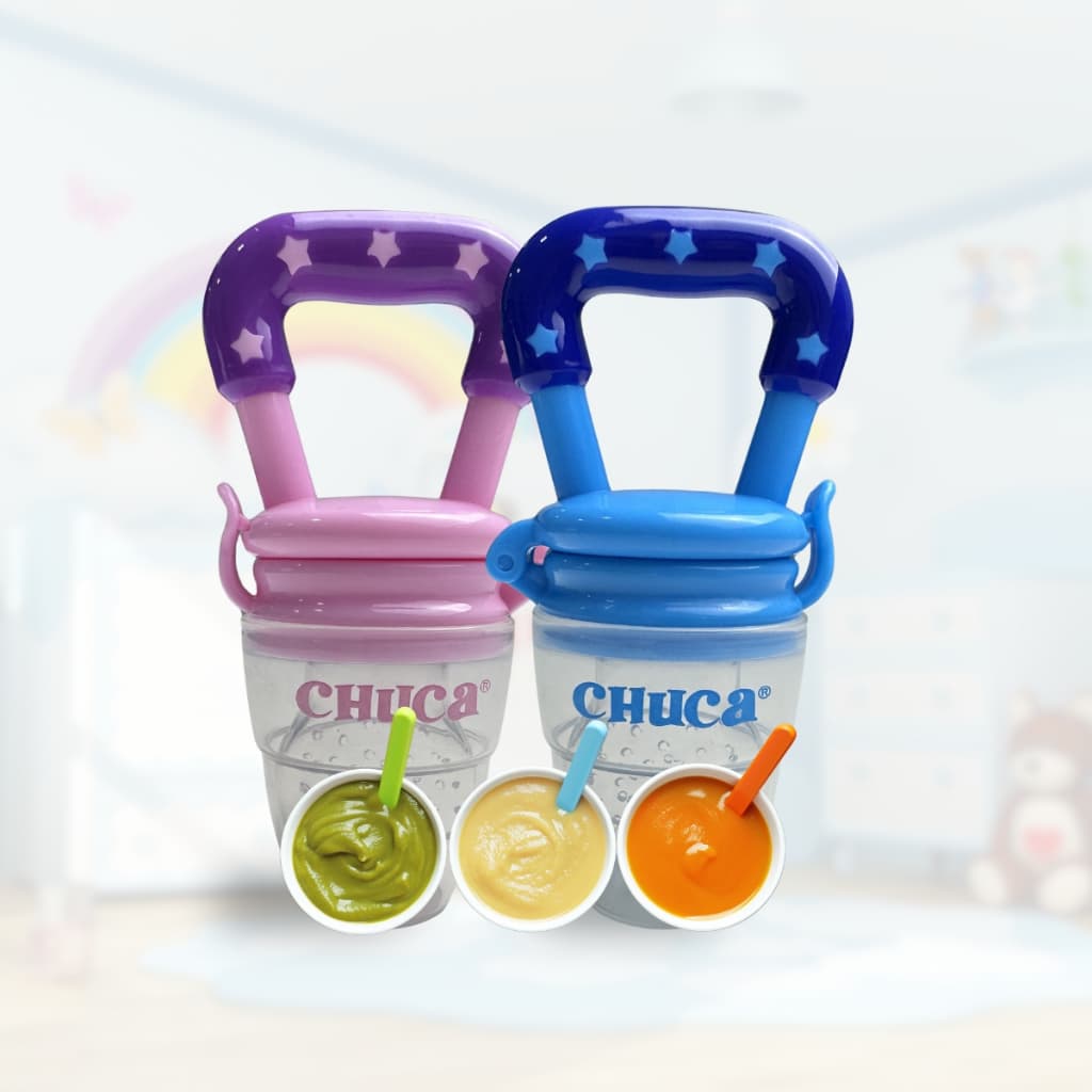 Alimentador Porta Frutas Chuca Baby Chupa Chupa Estrela Chupeta Alimentadora Bebê Silicone Mordedor