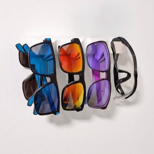 Suporte Porta Oculos Parede com Fita Dupla Face Organizador de Óculos Moderno Sem Furos Onda