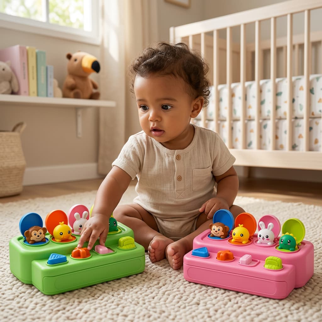 Brinquedo Educativo Animal Sortido Esconde Esconde Interativo Bebe Desenvolvimento sortido