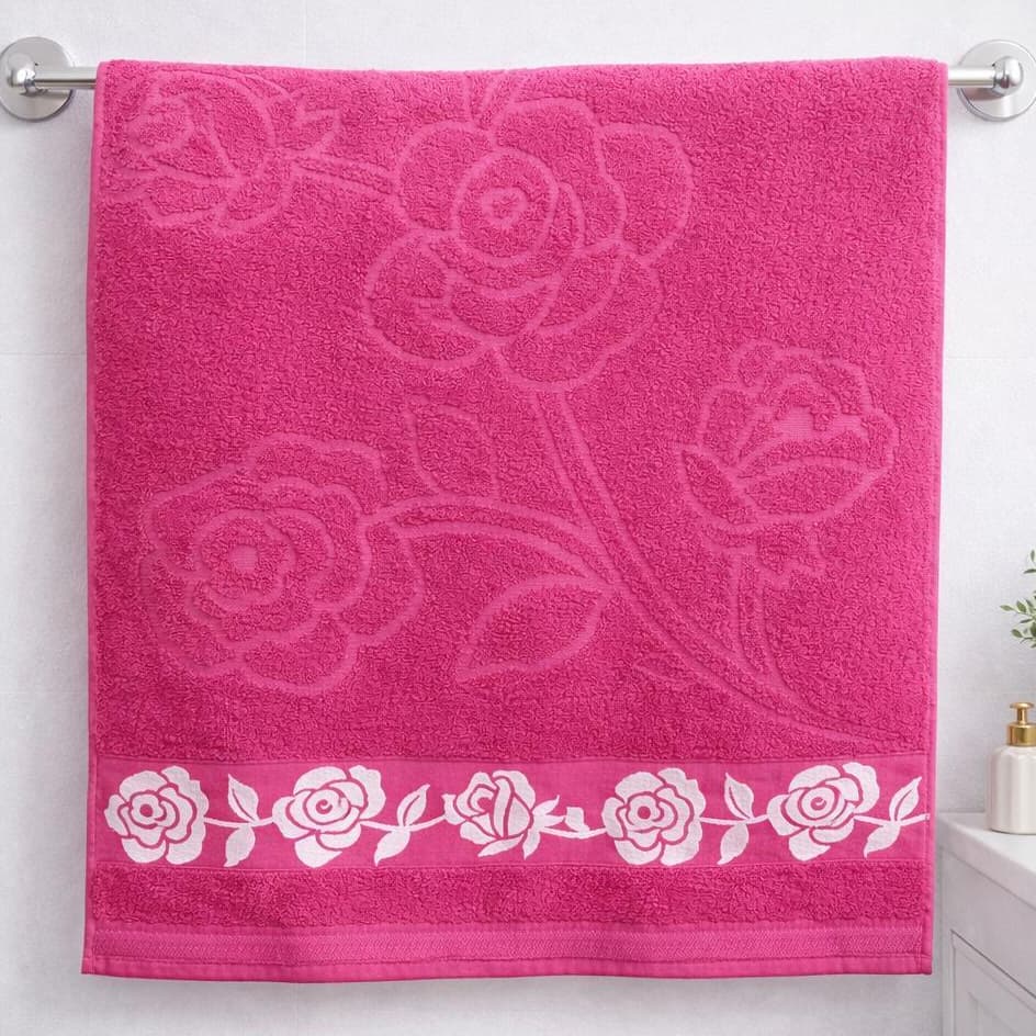 Toalha de Banho Bouquet 100% Algodão Maciez Premium Luxo 70x135cm Luxo Flores