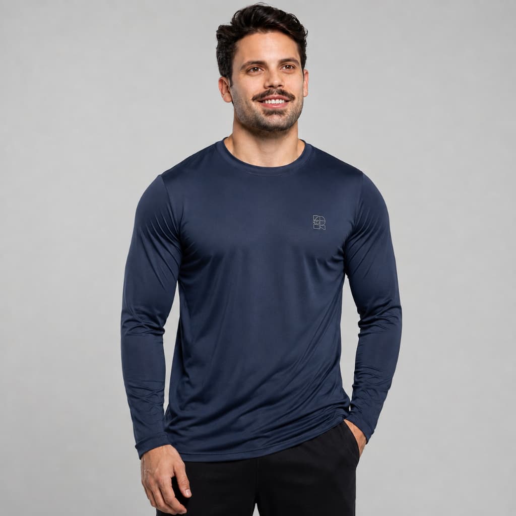 Camisa Masculina UV 50+ Manga Longa Dry Fit Térmica Proteção Solar Academia Corrida Ciclismo Trabalho Esporte Dia a Dia
