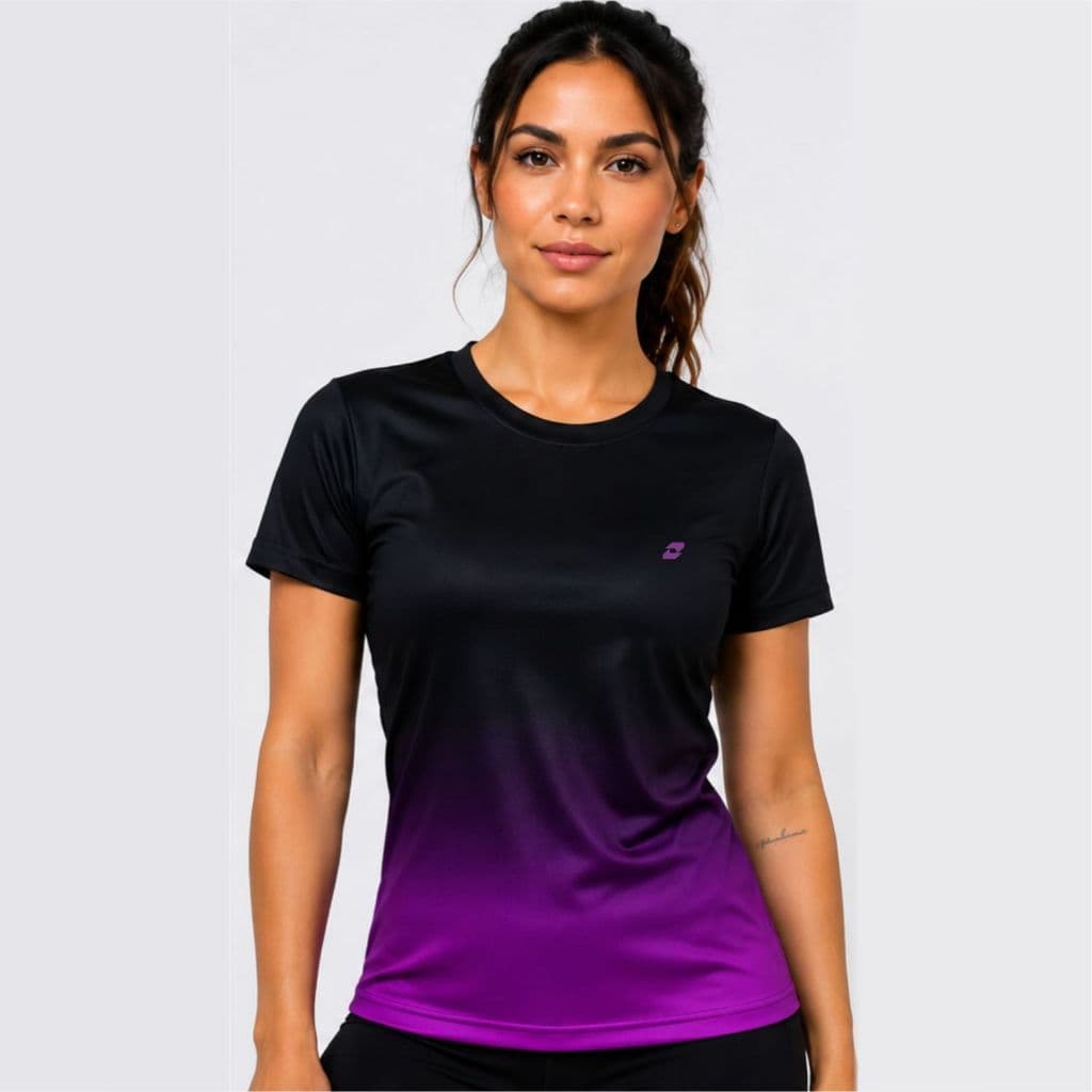 Camisa Dry Fit Feminina Academia Fitness Leve e Respirável Treino Camiseta Baby Look com Proteção UV