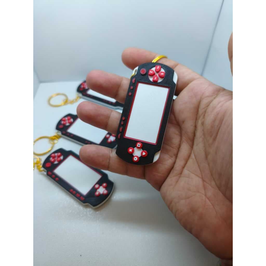 Chaveiro retro PSP portátil feito em impressão 3d de alta qualidade