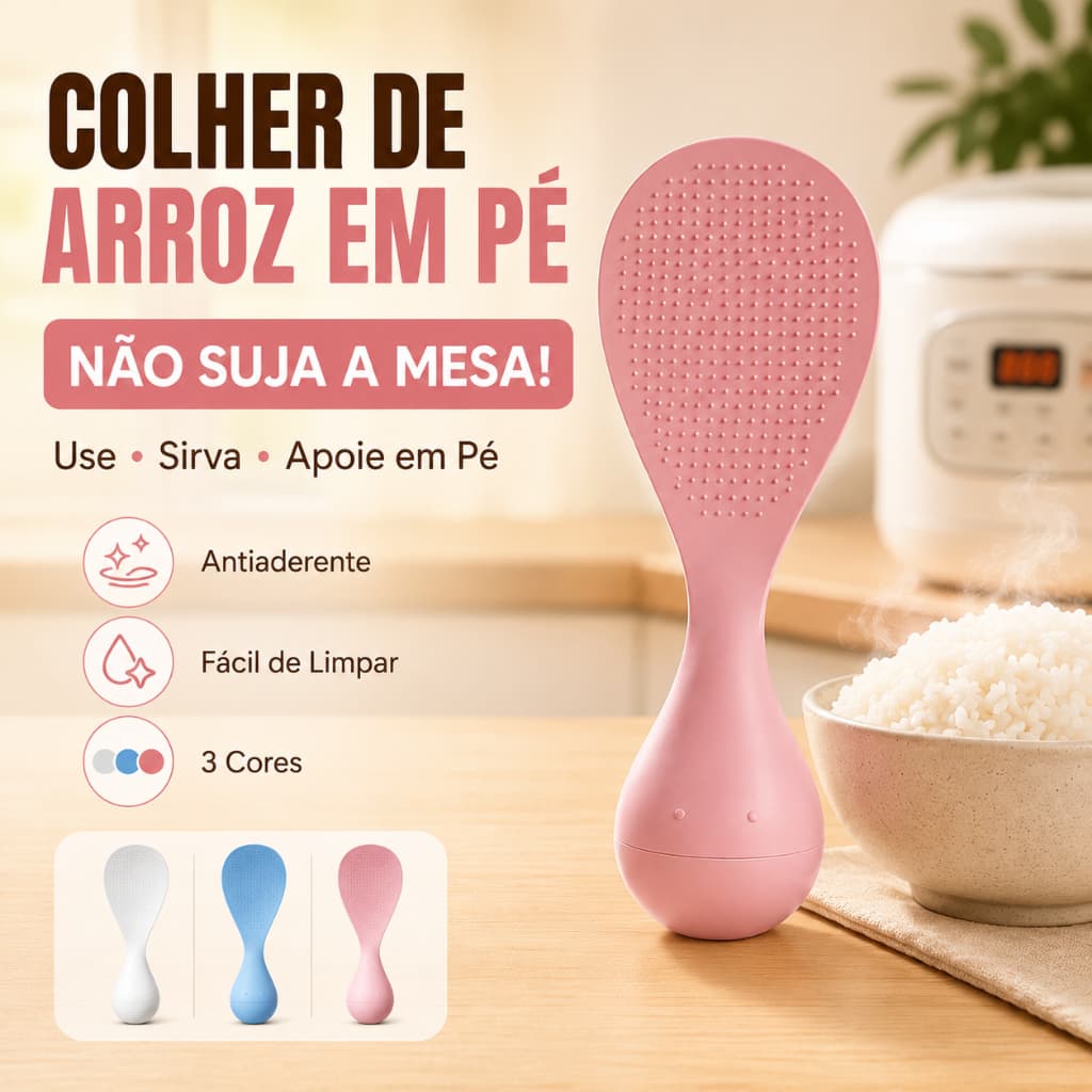 Colher De Arroz plástica para panela elétrica, sem arranhões na cozinha