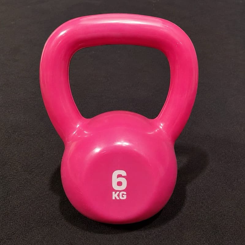 Ketlebell Emborrachado 6kg Rosa