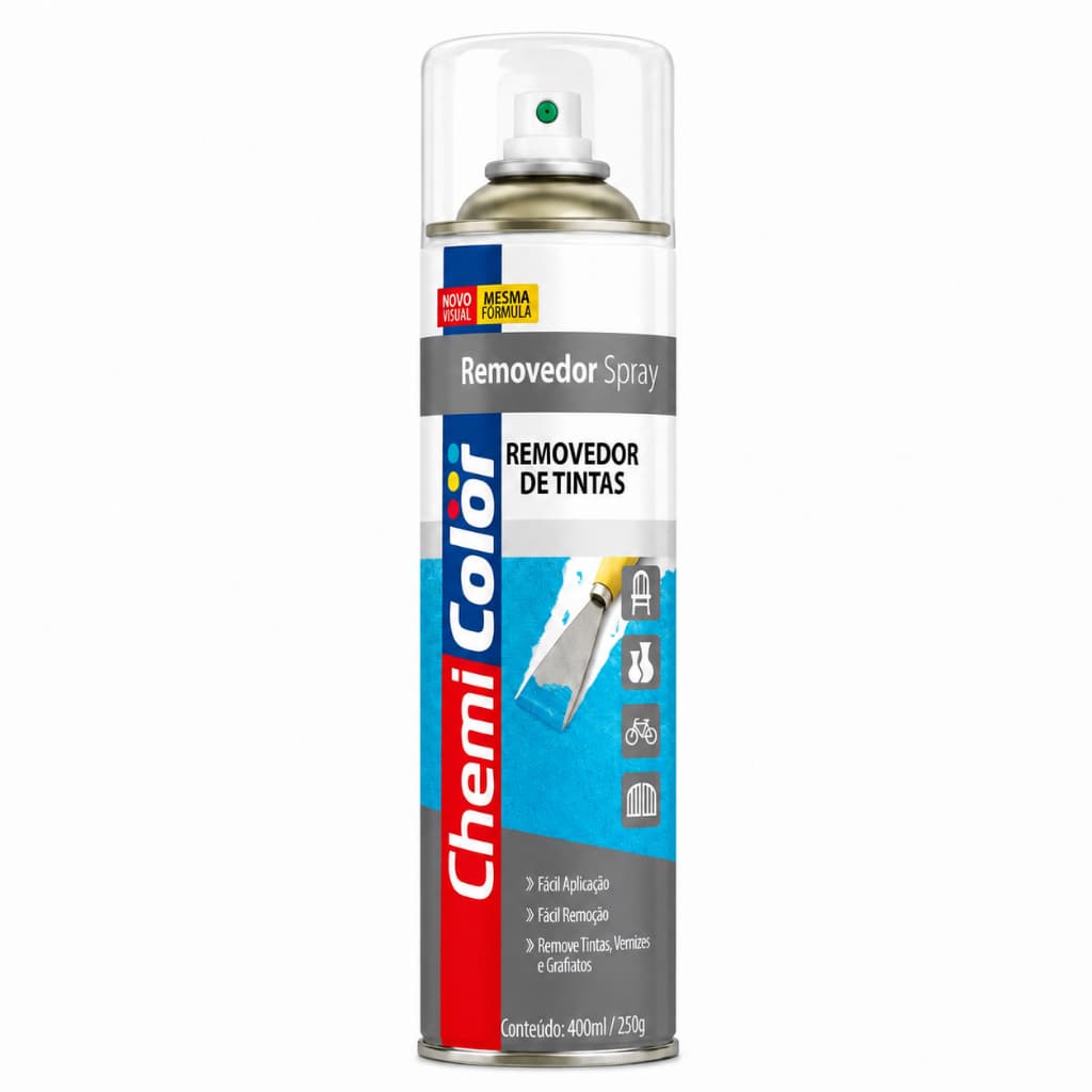Removedor de Tintas Spray Chemi Color 400ml 250g Remove Tintas, Vernizes e Grafiatos