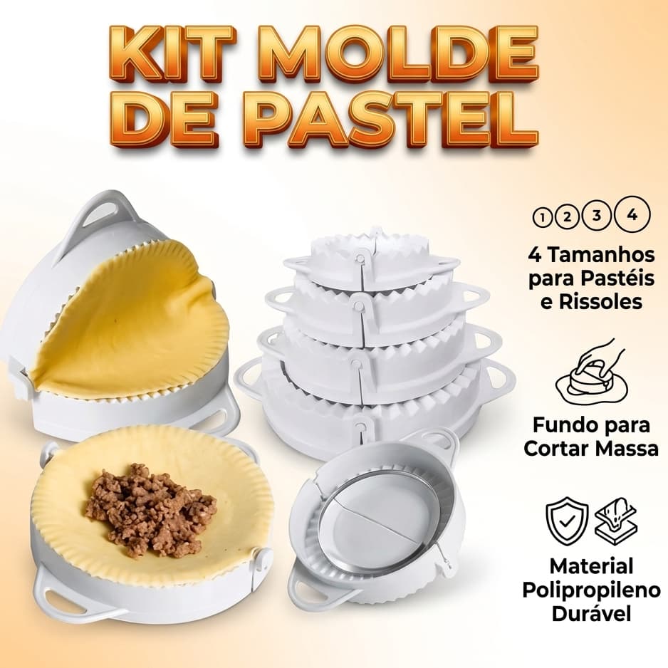Conjunto 4 Modeladores Pastel Cortador Massa Risolis 5,5 a 12cm