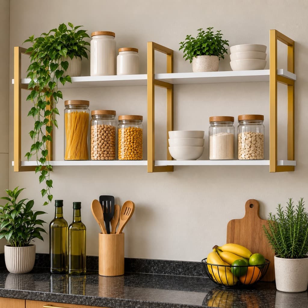 Prateleira de Parede Industrial MDF Premium Nicho Suspenso Organizador Decorativo Sala Quarto Cozin
