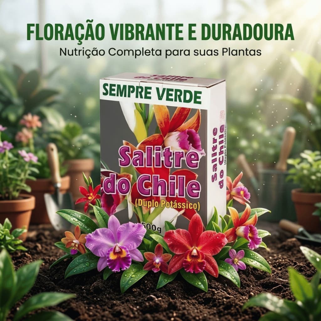 Fertilizante SALITRE DO CHILE 500g Granulado Adubo sólido