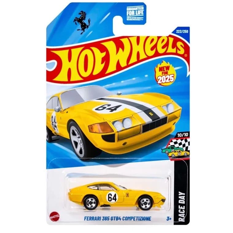 Carrinho Hot Wheels Ferrari 365  GTB4 Competizione - Amarelo