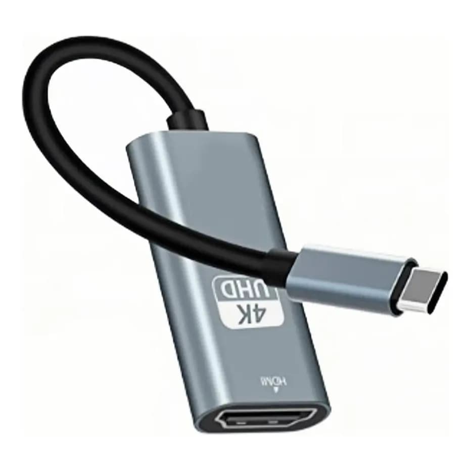 Cabo Adaptador USB C Para HDMI 4K 30Hz Para Celular Tablet Notebook