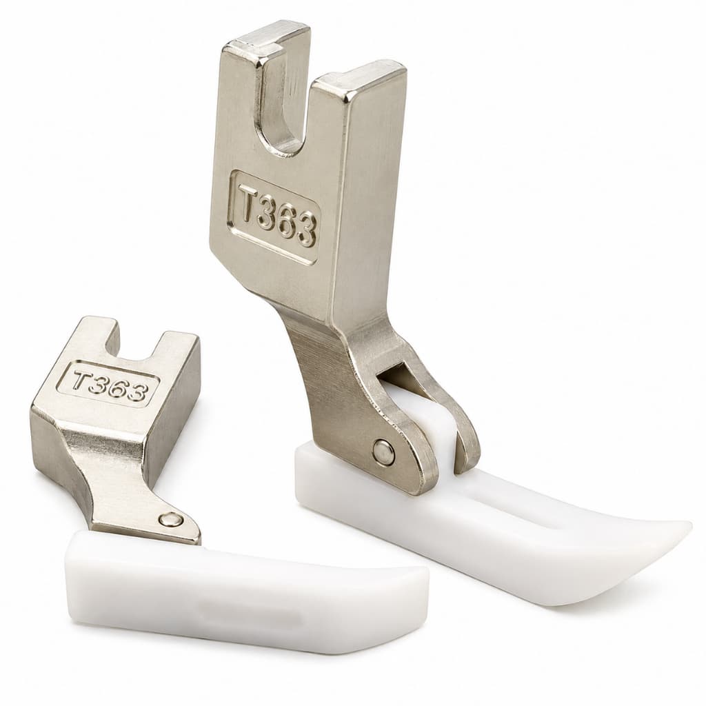 2 Calcadores Para Zíper Base Teflon Reta Industrial T363