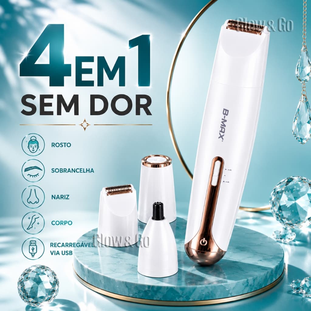 Stylish 4-in-1 USB Rechargeable Women's Epilator for Smooth and Soft Skin