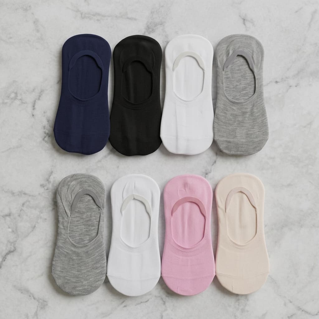 Meias Soquete Invisíveis com Silicone Antiderrapante Feminino e Masculino