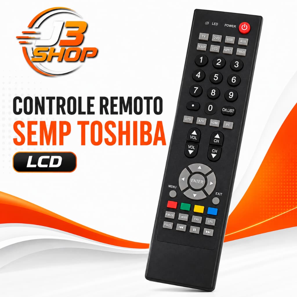 Controle Remoto compatível com Tv Semp Toshiba LCD Lc3246wda Ct-6420 Ct-6360