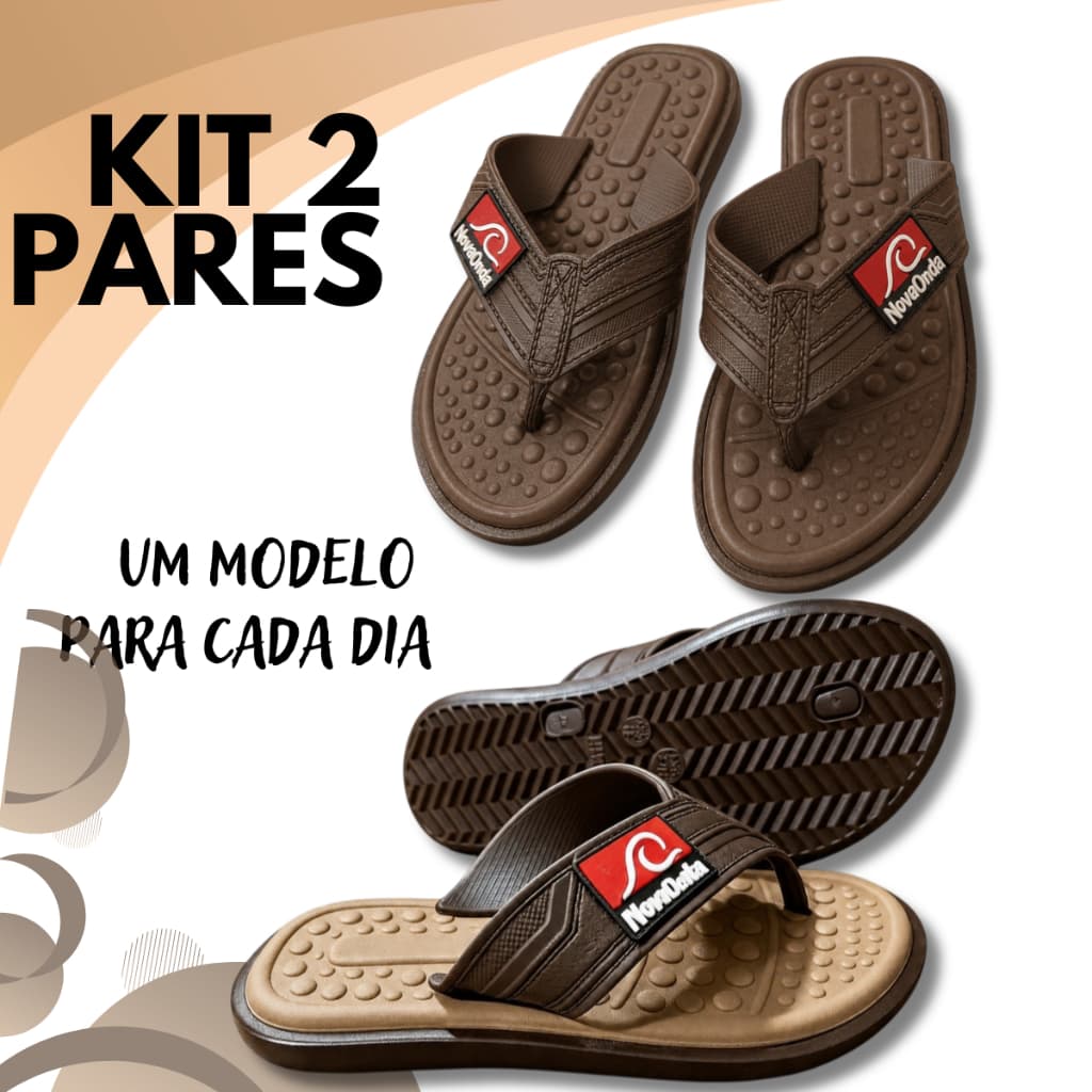 Kit 2 Pares Chinelo Infantil Masculino Ortopedico Macio Lançamento