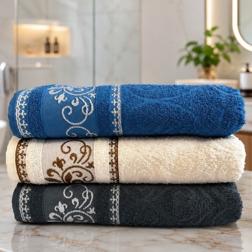 KIT 3 Toalhas de Banho Imperial 100% Algodão Maciez Premium e Alta Absorção Luxo