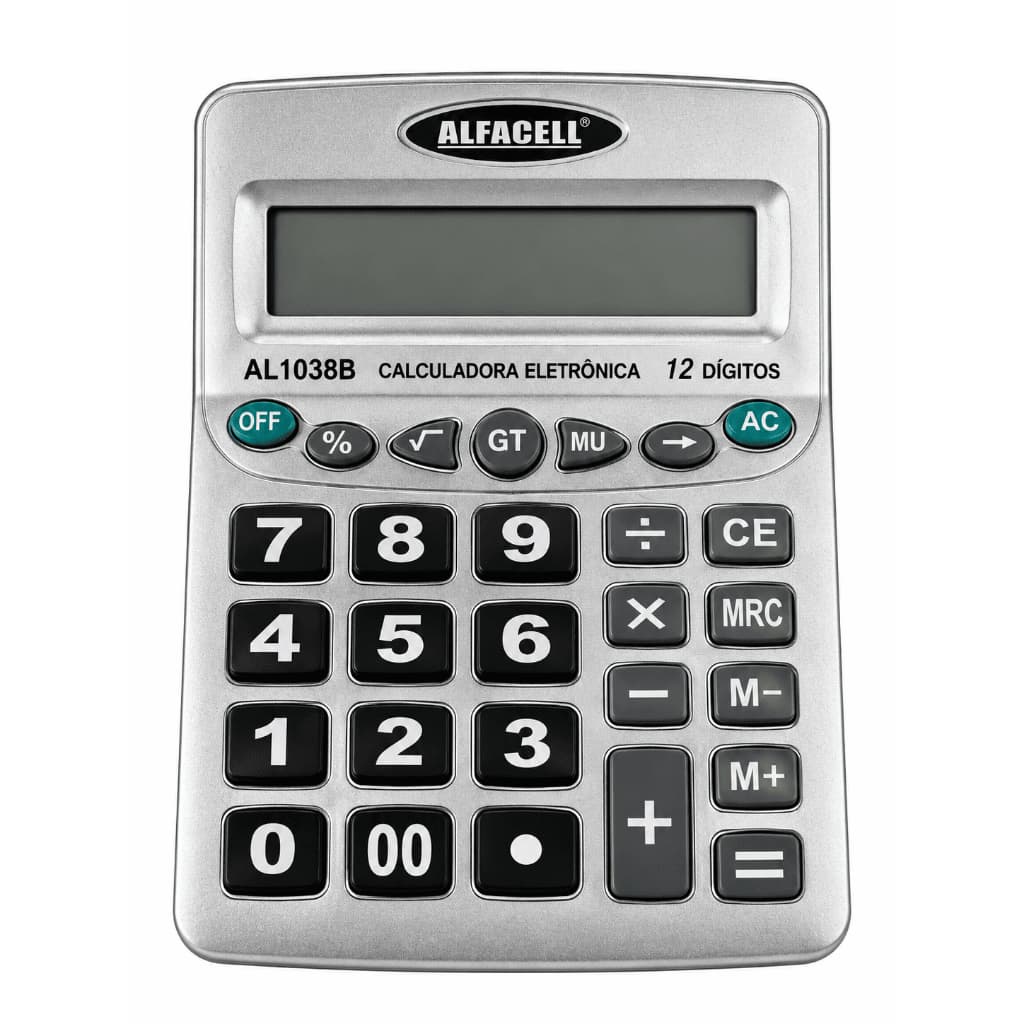 Calculadora convencional de mesa grande de 12 dígitos Alfacell KK-1038 TG