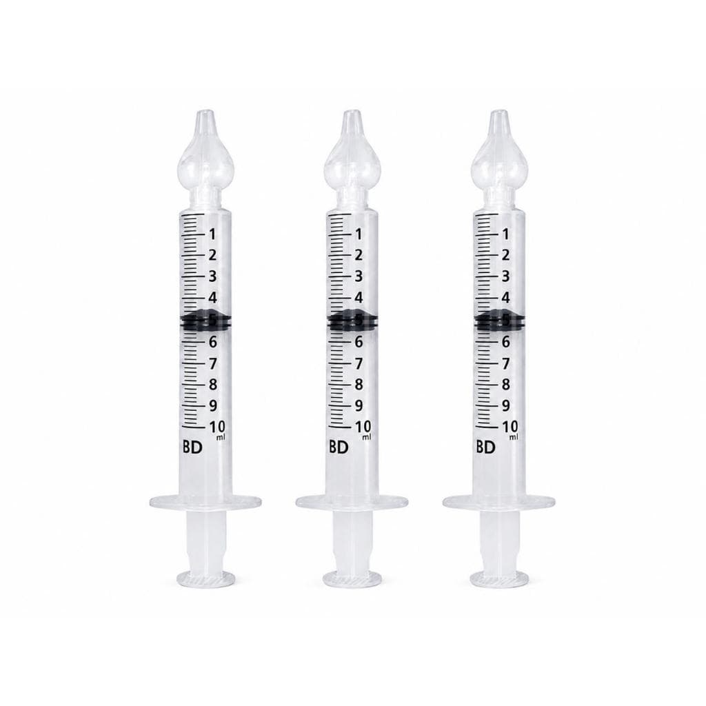 Kit 3 Seringas Para Limpeza Nasal Infantil Com Bico De Silicone