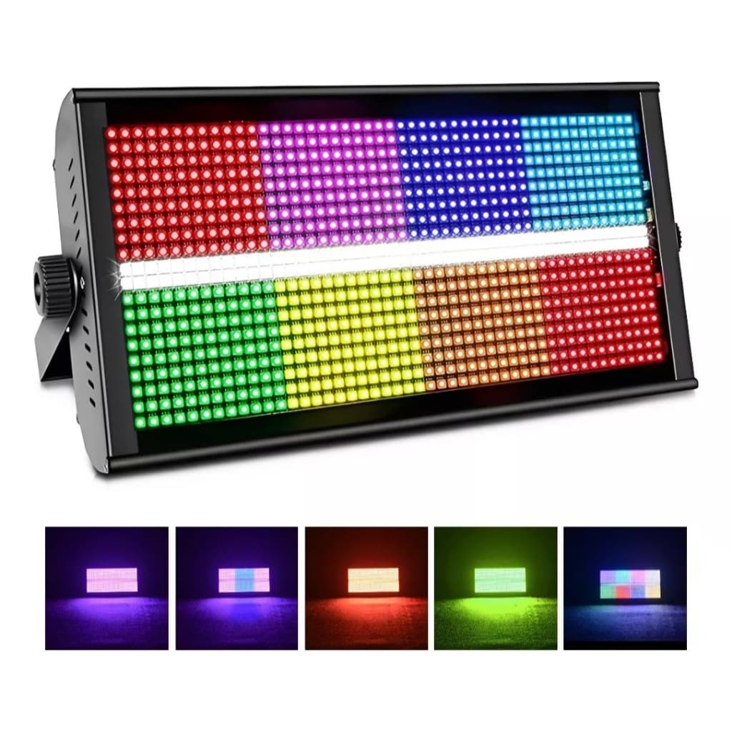 Strobo Atomic 1000w Led Rgbw com Fita Dmx