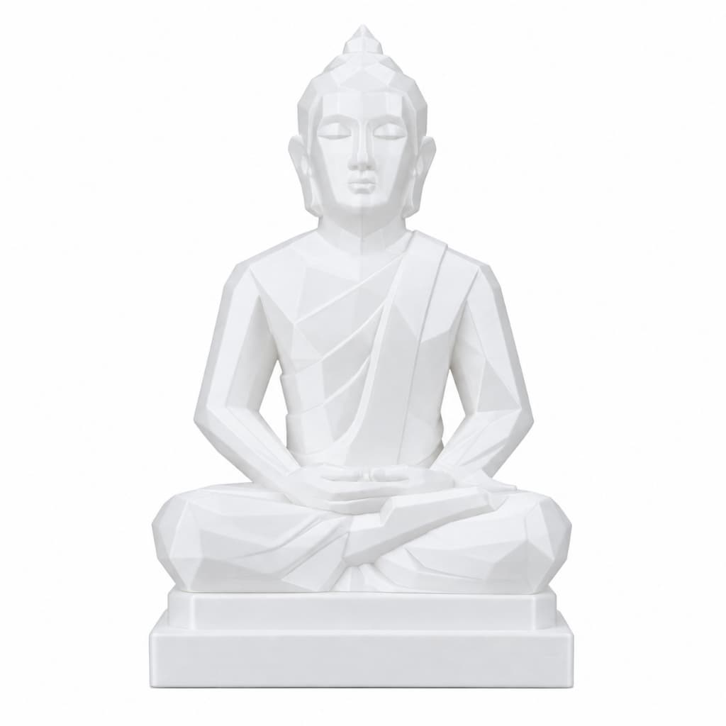 Escultura Buda Decorativo Meditação Zen Religioso Enfeite Decoração Sala Quarto Escritório Altar Fé Presente