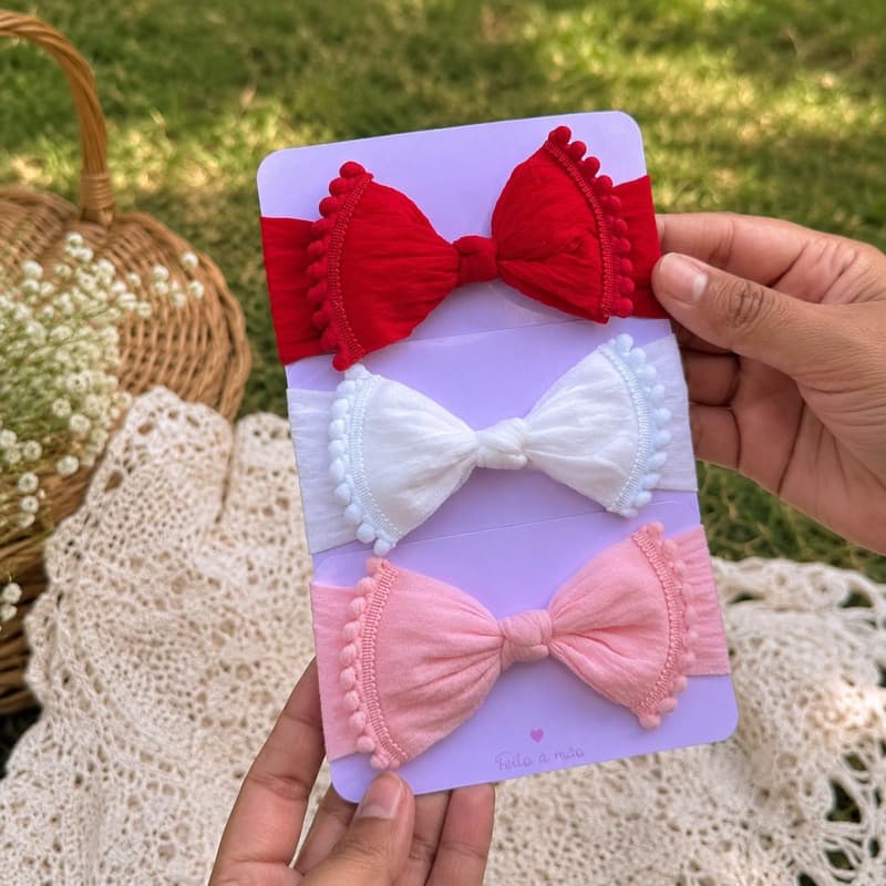 Faixinha Turbante Laço para Bebê Menina Tiara de Bebê