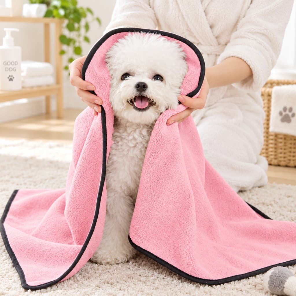 Toalha Pet Microfibra para Cães e Gatos Alta Absorção Banho Secagem Rápida