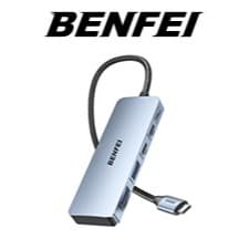 Hub USB-C BENFEI 6 em 1 HDMI 4K 60Hz 100W 10Gbps USB-A USB-C