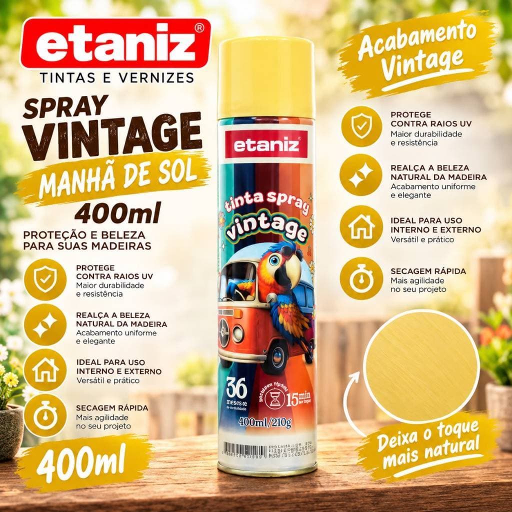 SPRAY ETANIZ VINTAGE MANHA DE SOL 400ML