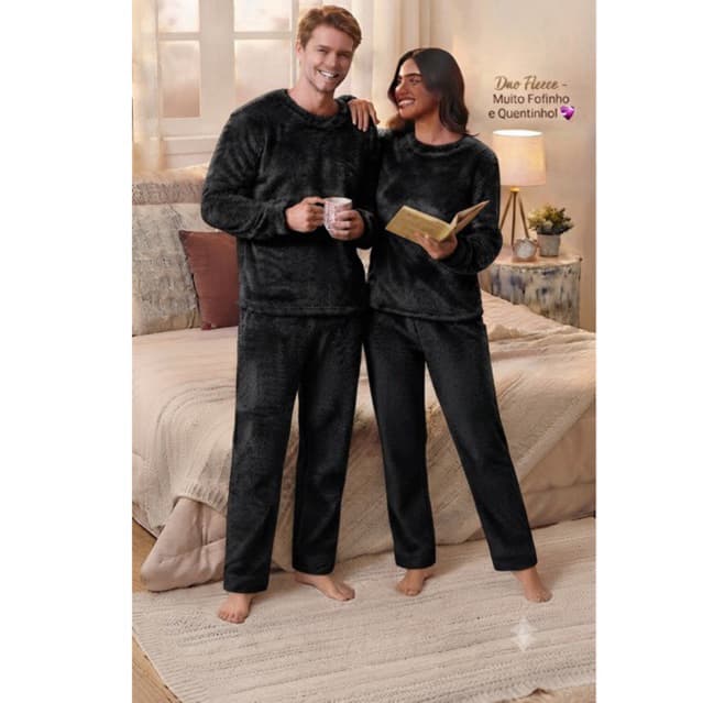 Pijama Fleece Ultra Soft Unissex – O Máximo de Conforto e Calor para Suas Noites! o valor é ferente a 1 pijama.