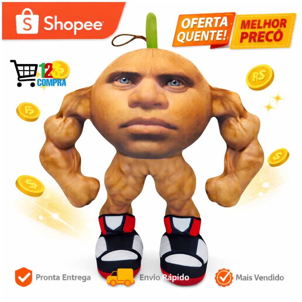 Pelúcia Super-Homem Tung Sahur – Boneco Decorativo e Infantil - 30 centímetros